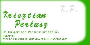 krisztian perlusz business card