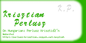 krisztian perlusz business card